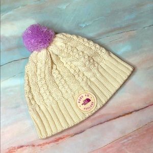 North Face NWOT Baby Knit Pom Beanie Hat